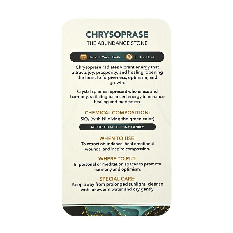Chrysoprase Sphere -Medium 1465ctw