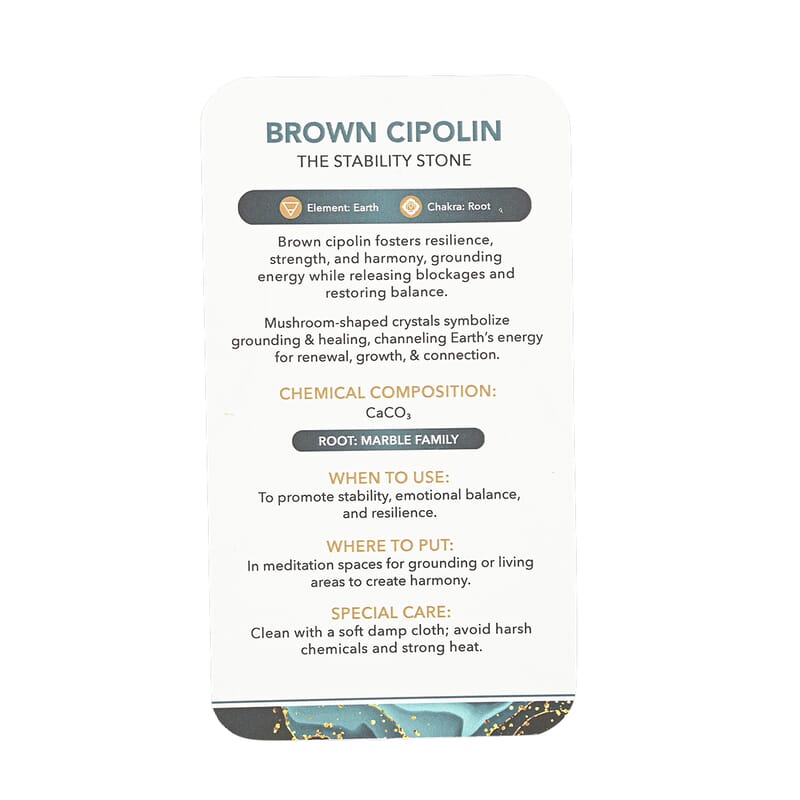 Cipolin Brown Mushroom -Medium 692ctw