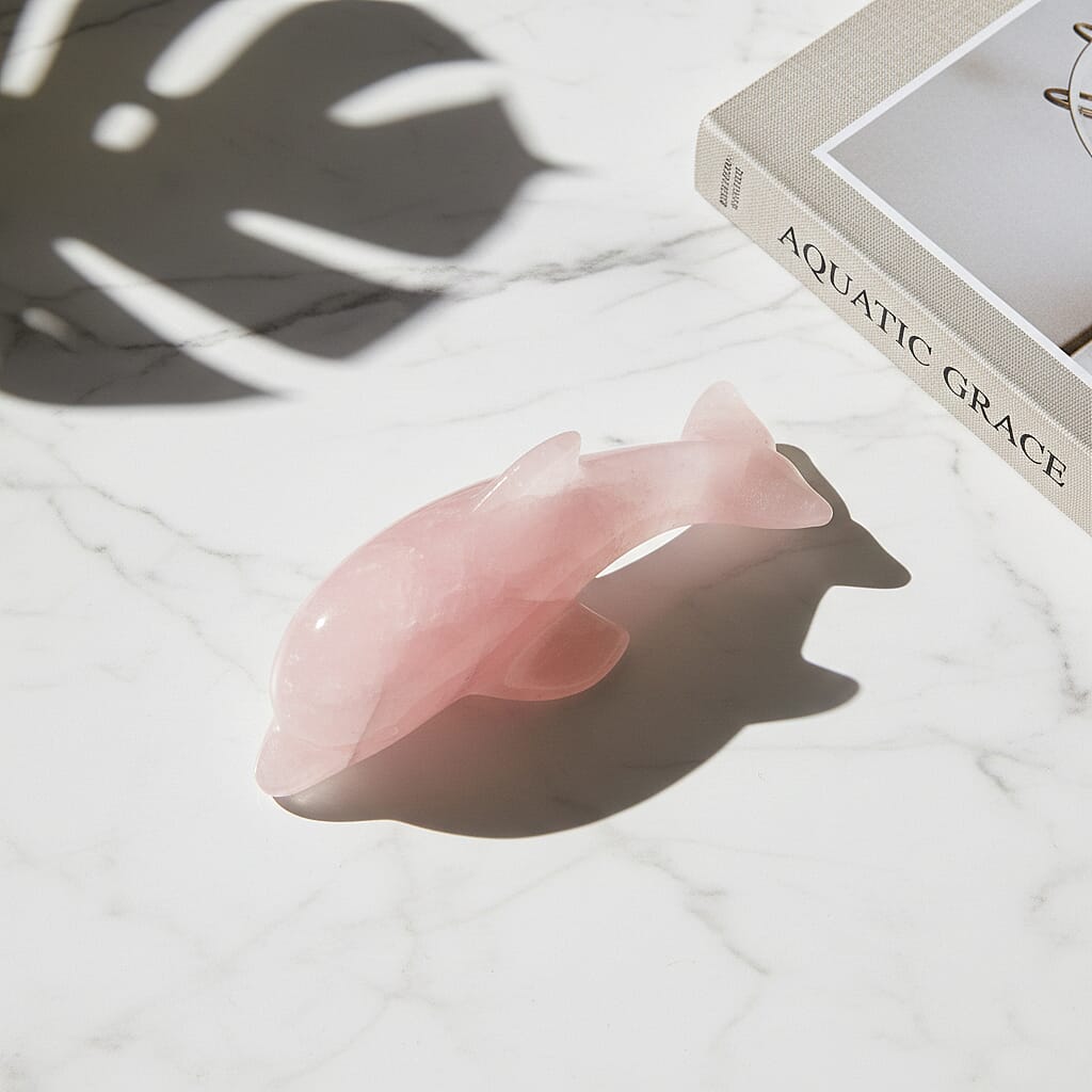 Rose Quartz Dolphin -Medium 419ctw