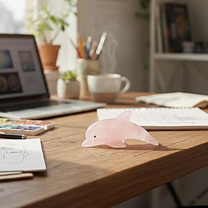 Rose Quartz Dolphin -Medium 419ctw