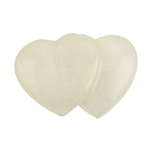 White Quartz Double Heart -Medium 1394 ctw