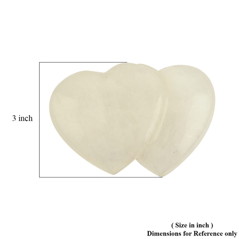 White Quartz Double Heart -Medium 1394 ctw