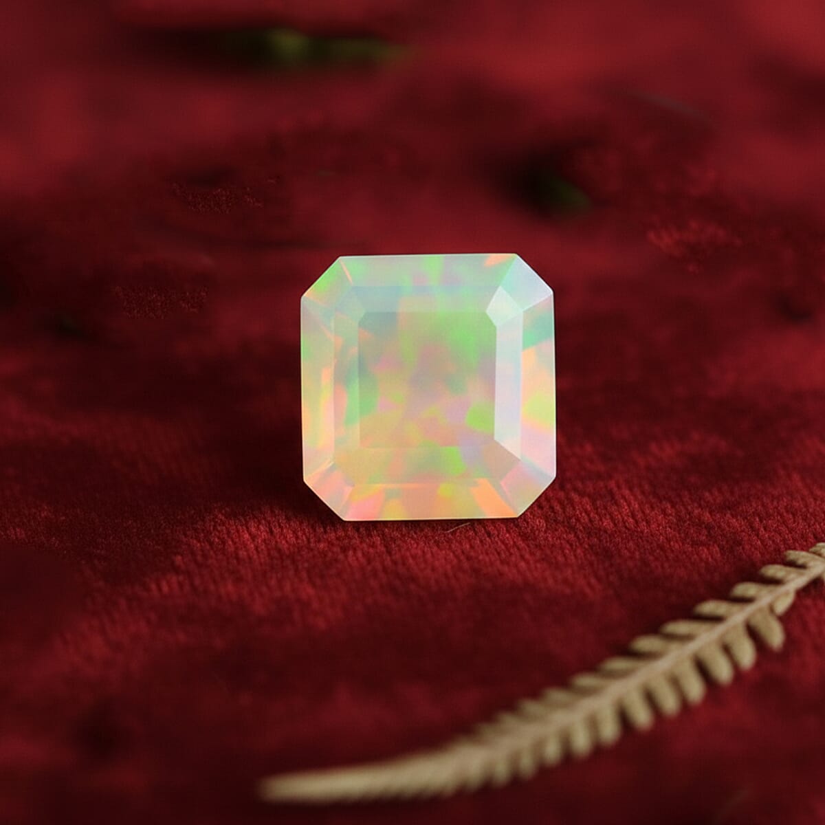 AAAA Asscher Cut Ethiopian Welo Opal (Sqr 10x10 mm) 2.00 ctw image number 1