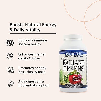 Dr. Tony Radiant Greens Powerful Superfood - Tropical Flavor (10.58oz)