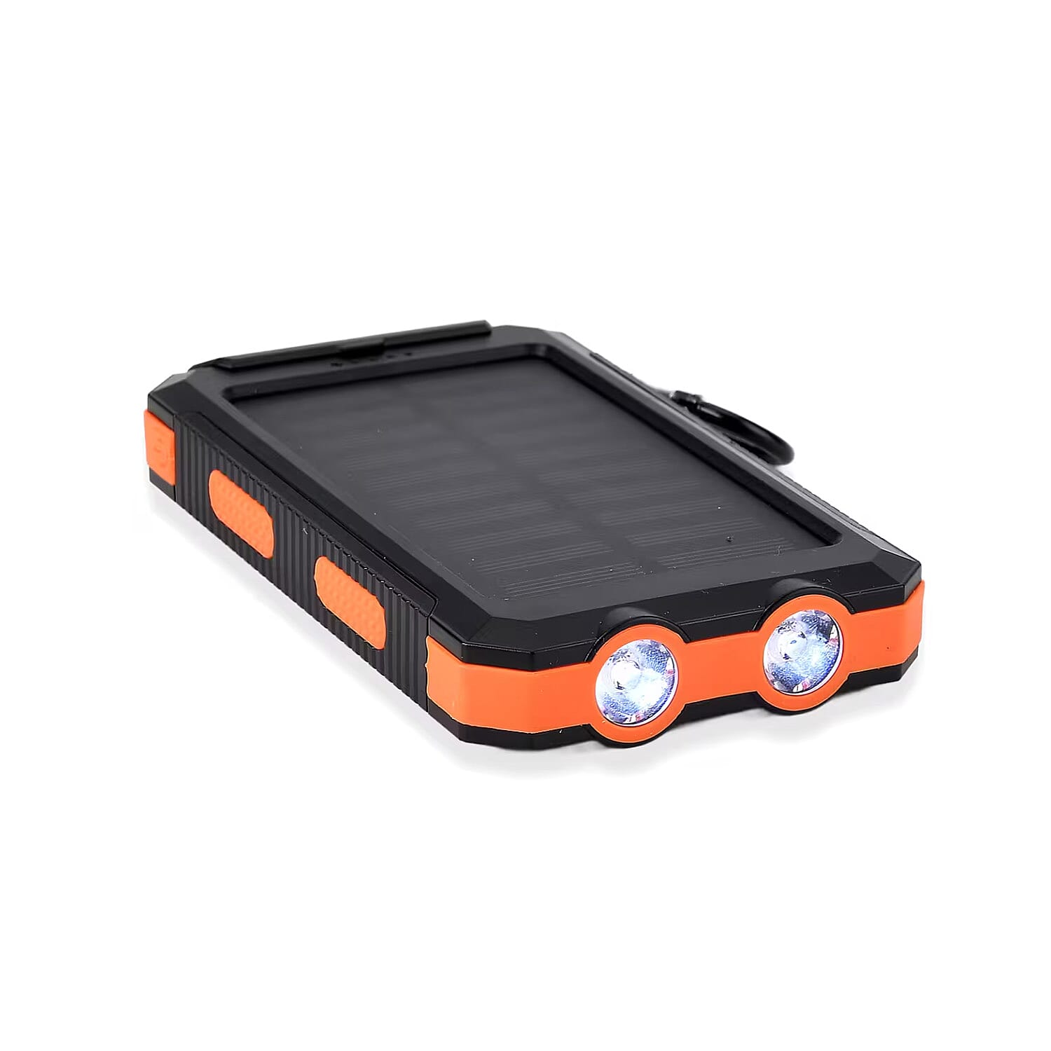 Livmore Orange 5000mAh Solar Power Bank with Flashlight