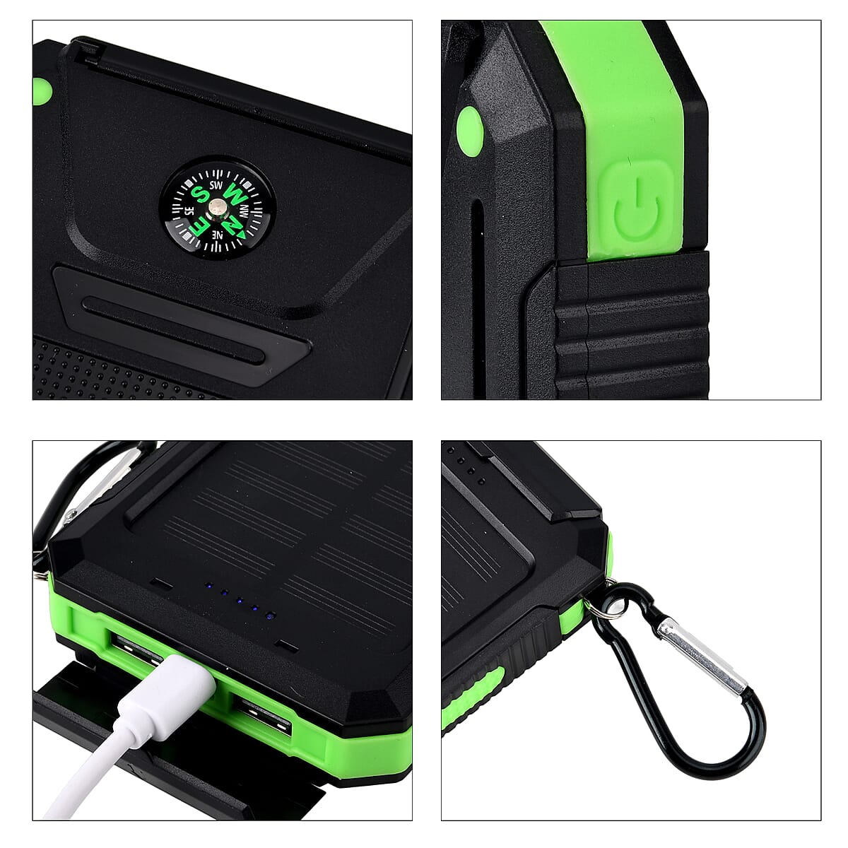  Livmore Green 5000mAh Solar Power Bank with Flashlight image number 7