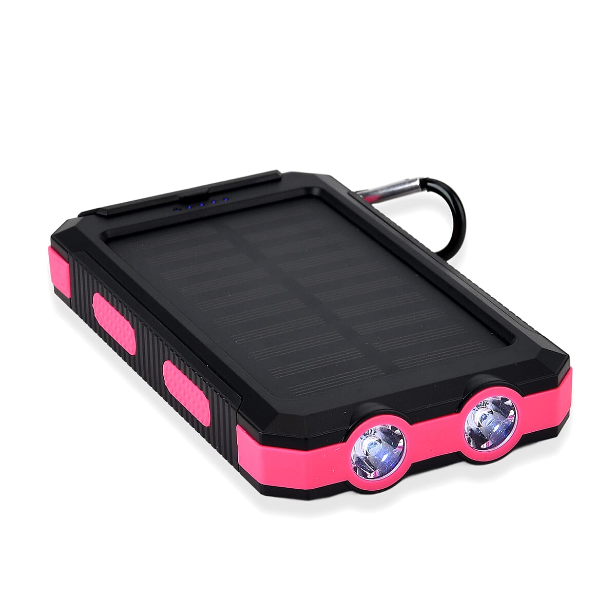 Livmore Rose Pink 5000mAh Solar Power Bank with Flashlight image number 6