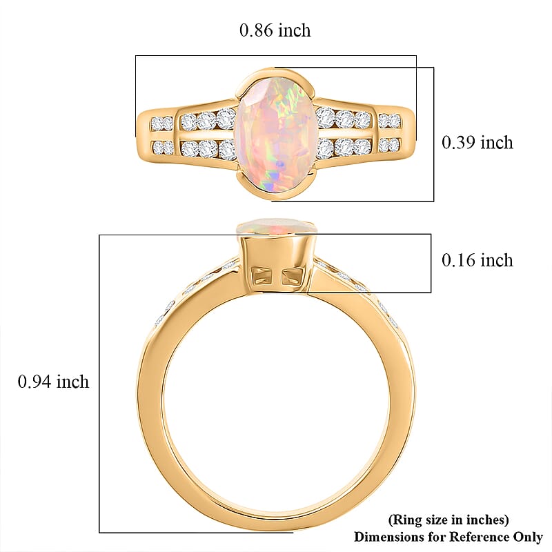 D'Joy Premium Ethiopian Welo Opal and White Zircon 1.00 ctw Earrings in Sterling Silver