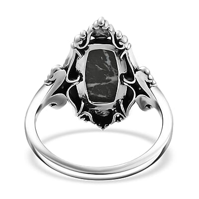 D'Joy Artisan Crafted Premium White Buffalo 2.75 ctw Ring in Sterling Silver (Size 6.0)
