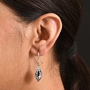 D'Joy Artisan Crafted White Buffalo 3.20 ctw Earrings in Sterling Silver