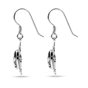 D'Joy Artisan Crafted White Buffalo 3.20 ctw Earrings in Sterling Silver