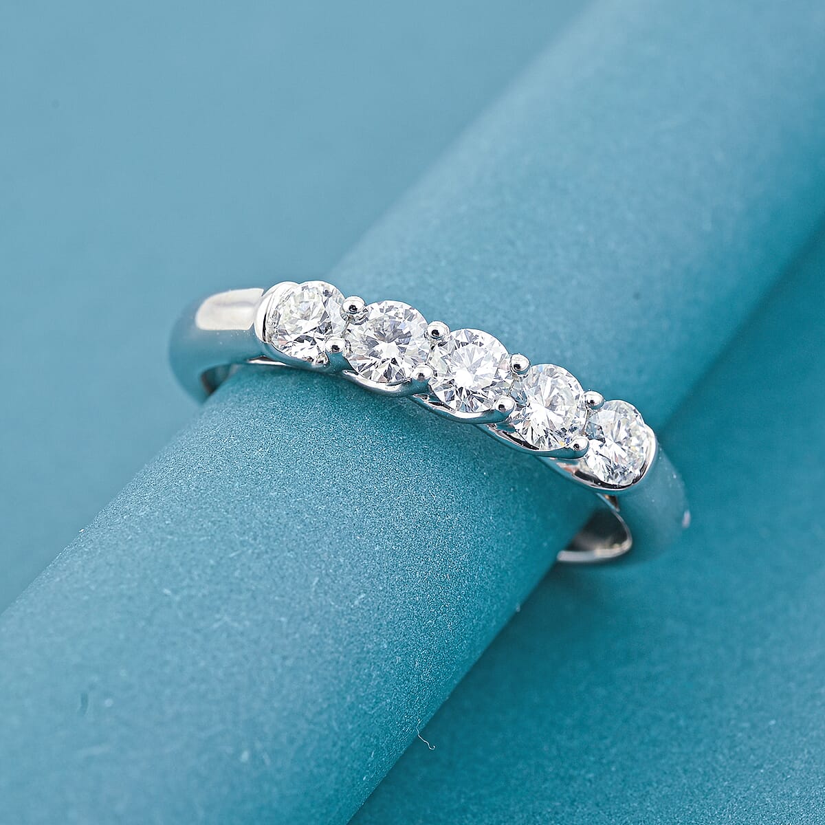 Modani Natural Diamond (G, VVS2) Ring in 950 Platinum 1.00 ctw (Size 12.0) image number 1