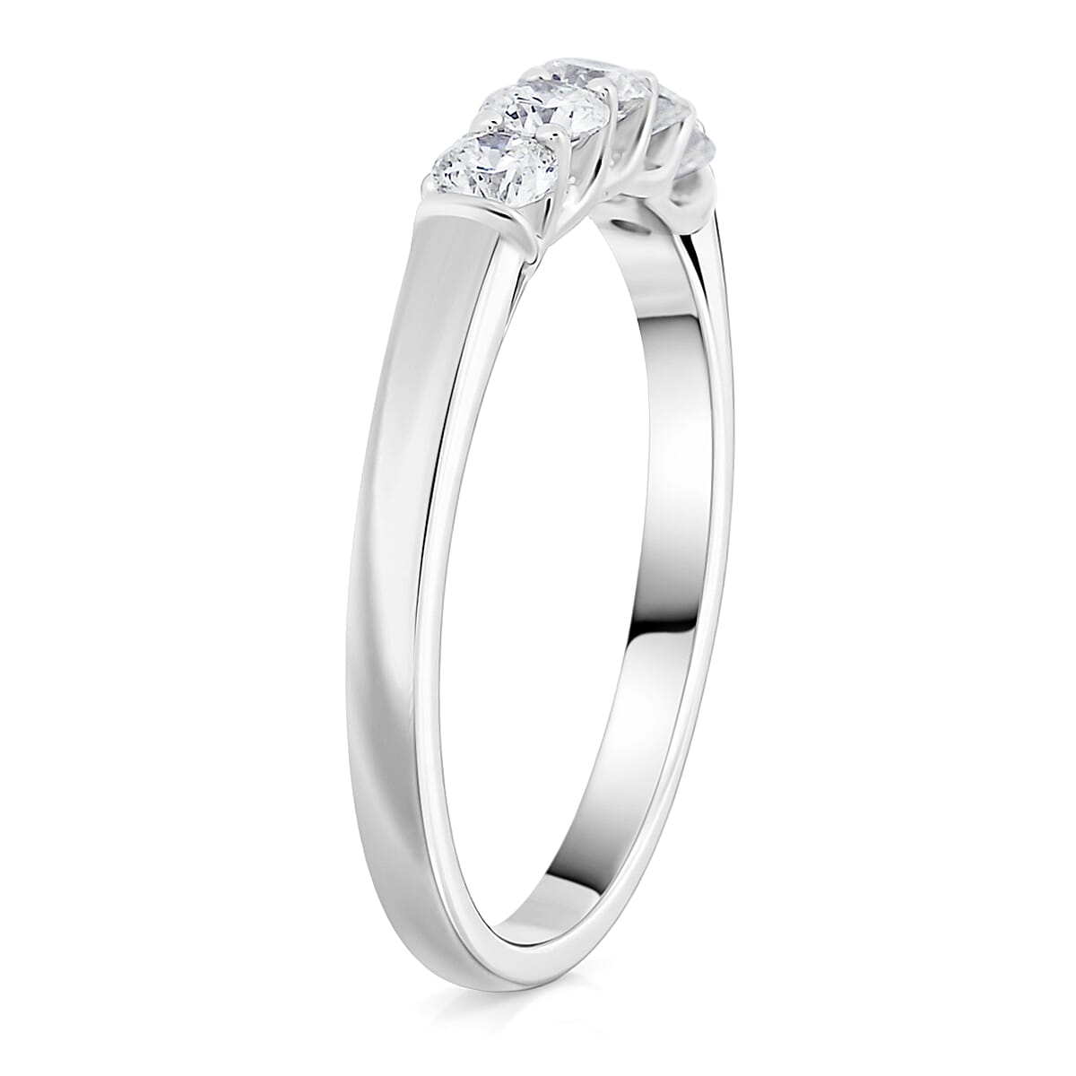 Modani Natural Diamond (G, VVS2) Ring in 950 Platinum 1.00 ctw (Size 12.0) image number 3