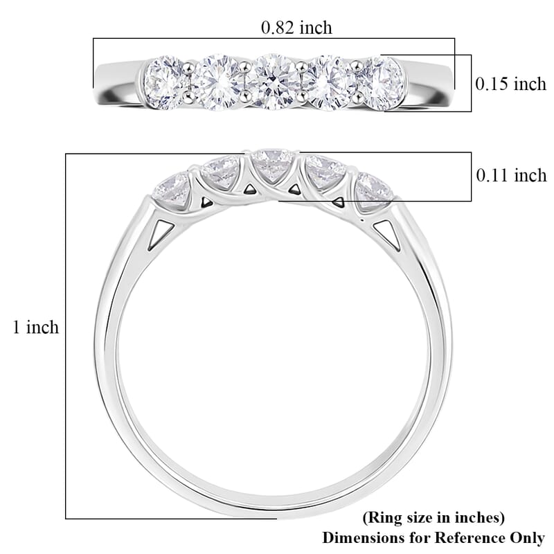 Modani Natural Diamond (G, VVS2) Ring in 950 Platinum 1.00 ctw (Size 12.0)