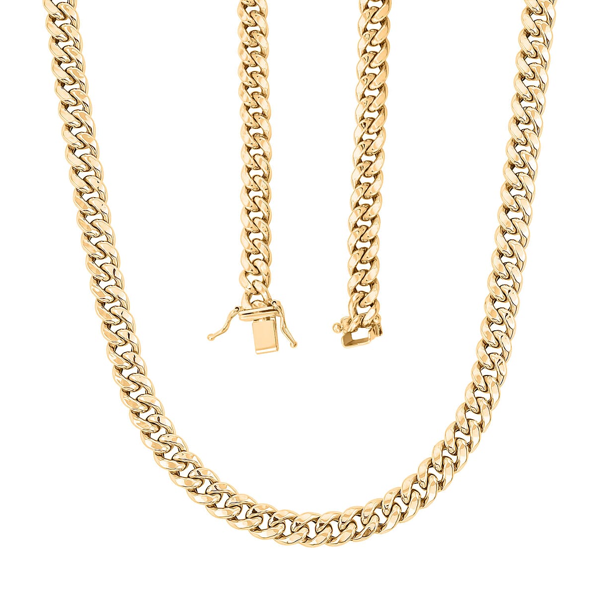 10K Yellow Gold 6.7mm Miami Cuban Chain Necklace 24 Inches 18.50 Grams image number 4