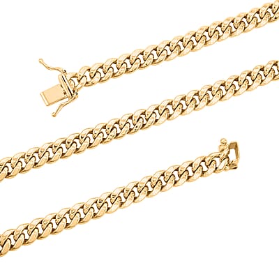 10K Yellow Gold 6.7mm Miami Cuban Chain Necklace 24 Inches 18.50 Grams