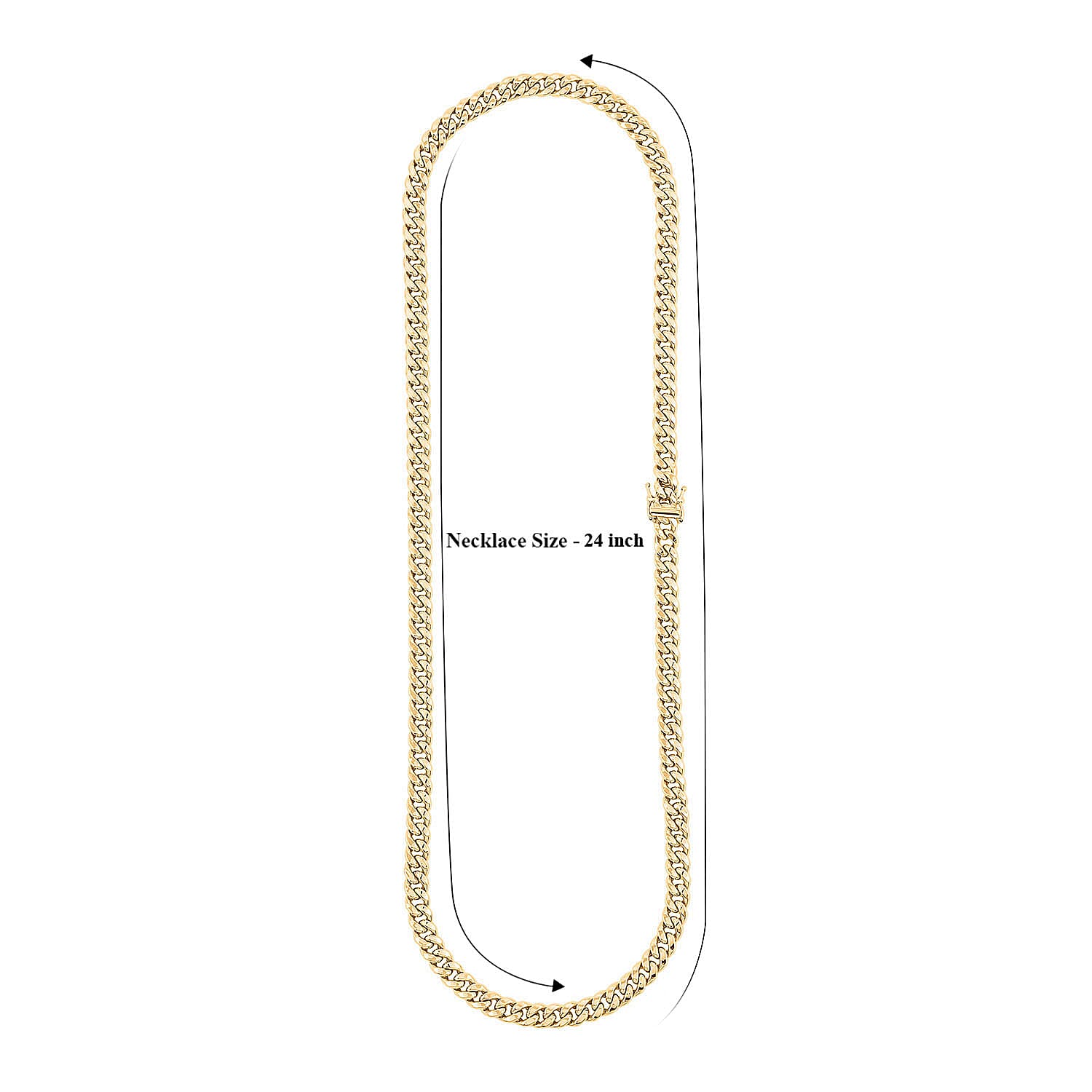 10K Yellow Gold 6.7mm Miami Cuban Chain Necklace 24 Inches 18.50 Grams
