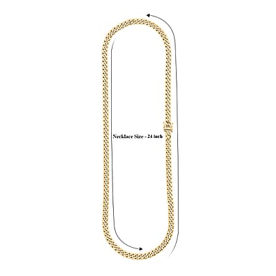 10K Yellow Gold 6.7mm Miami Cuban Chain Necklace 24 Inches 18.50 Grams