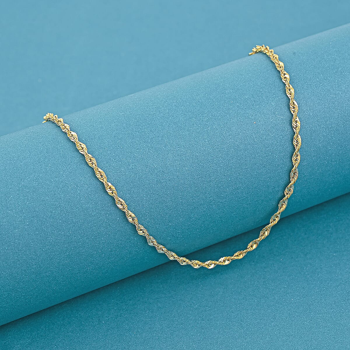 10K Yellow Gold 2.2mm Rope Chain Necklace 30 Inches 3.40 Grams image number 1