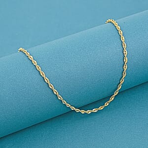 10K Yellow Gold 2.2mm Rope Chain Necklace 30 Inches 3.40 Grams