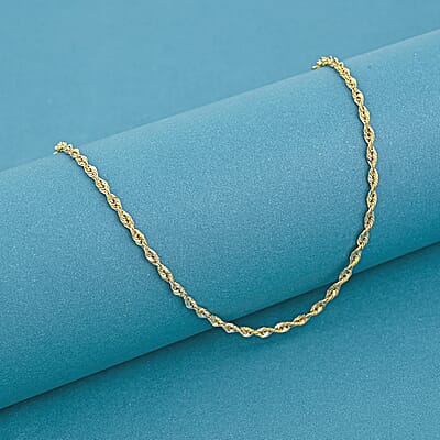 10K Yellow Gold 2.2mm Rope Chain Necklace 30 Inches 3.40 Grams