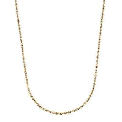 10K Yellow Gold 2.2mm Rope Chain Necklace 30 Inches 3.40 Grams