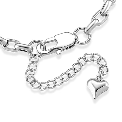 Interconnected Link Bracelet in Stainless Steel (7.5-9.5In)