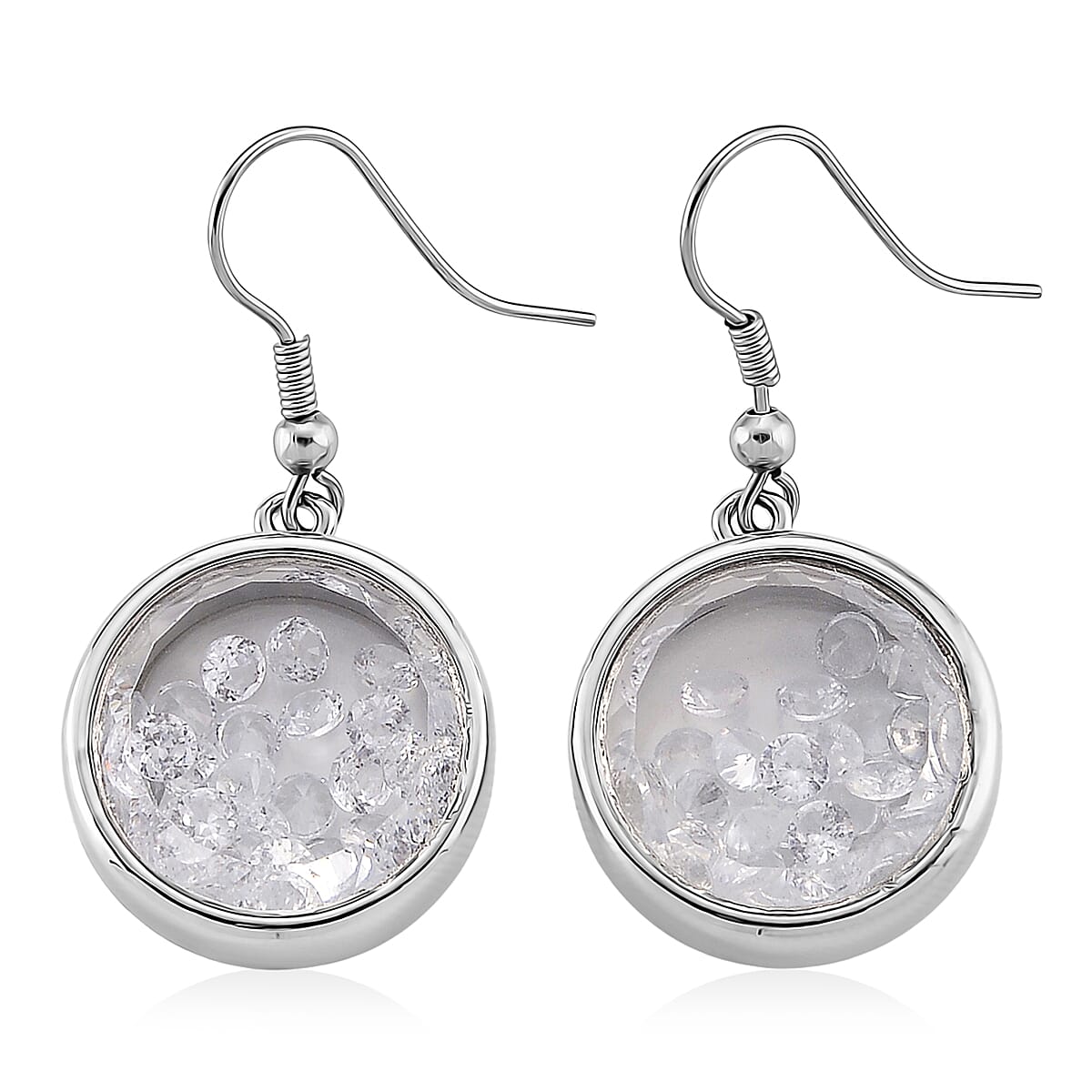 Austrian Crystal Earrings in Silvertone image number 3