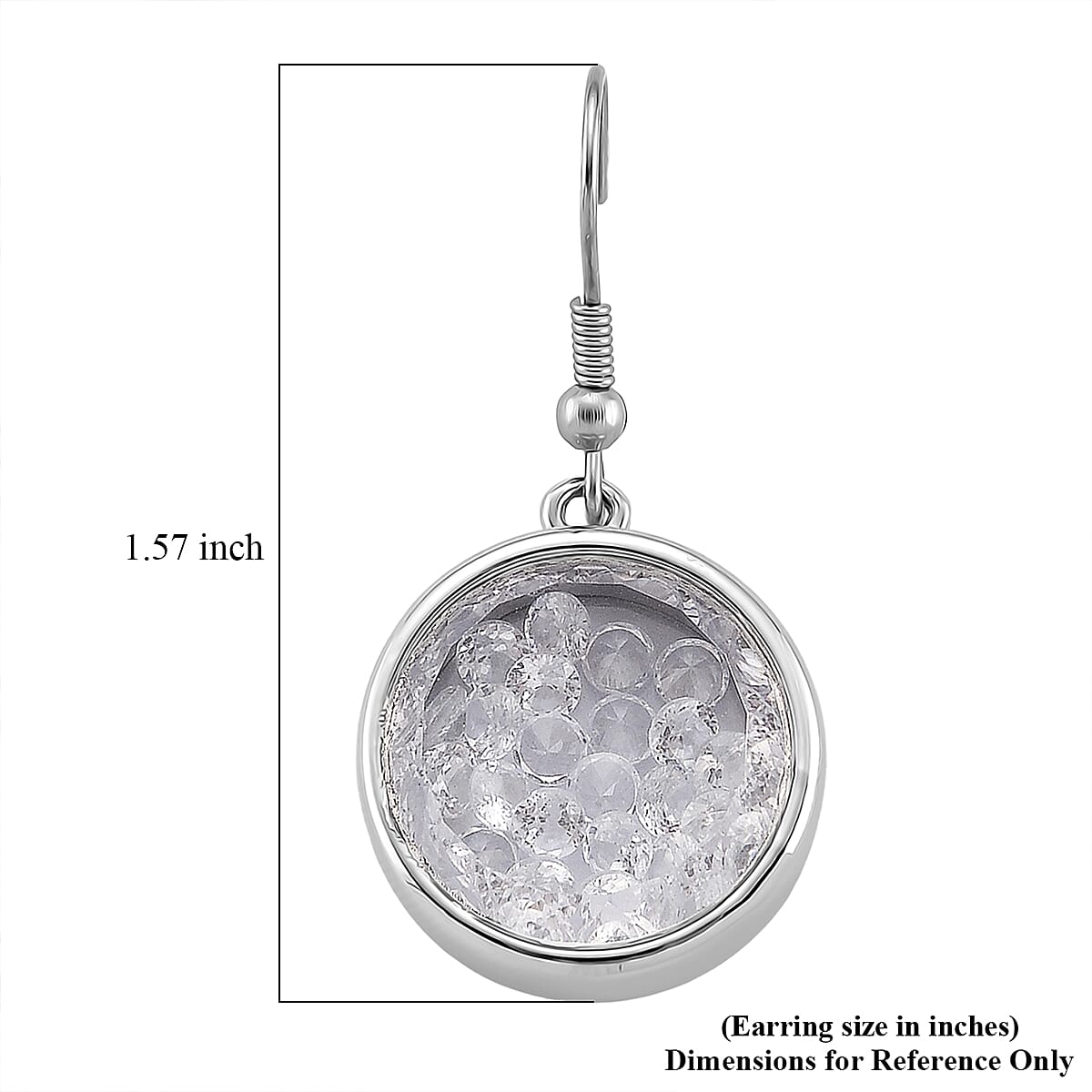 Austrian Crystal Earrings in Silvertone image number 4