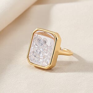 Austrian Crystal Ring in Goldtone (Adjustable)