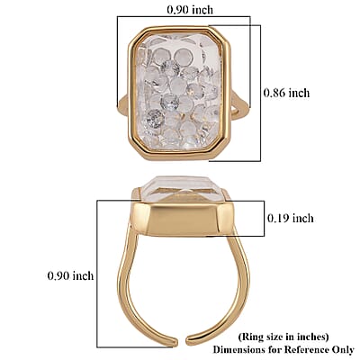 Austrian Crystal Ring in Goldtone (Adjustable)
