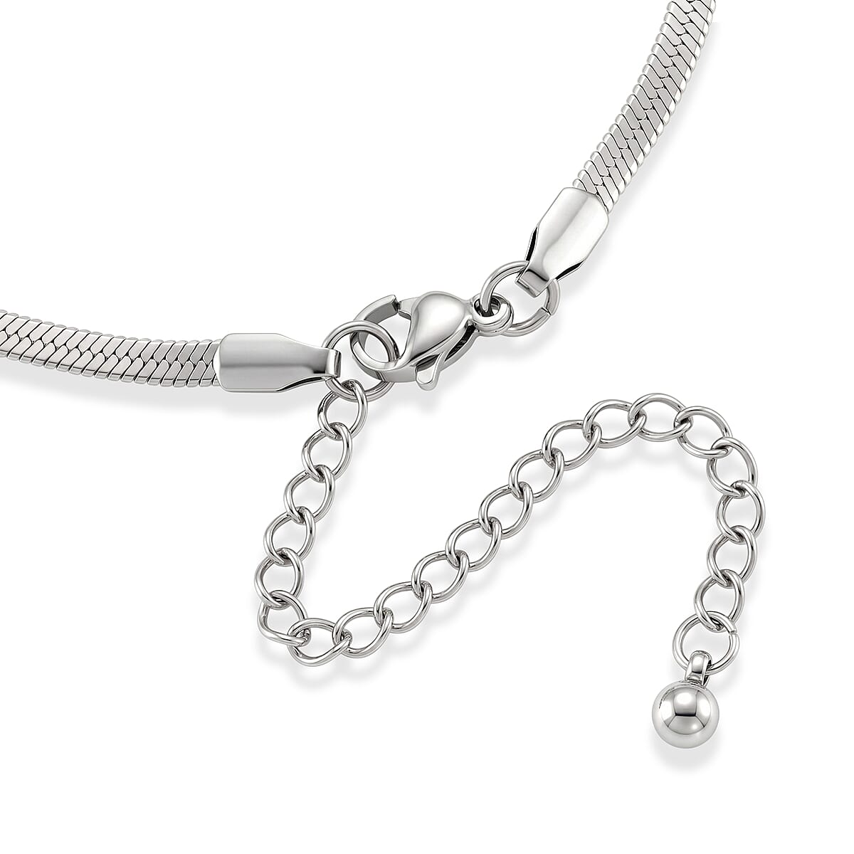Blue Austrian Crystal Bracelet in Stainless Steel (7.5-9.5In) image number 5