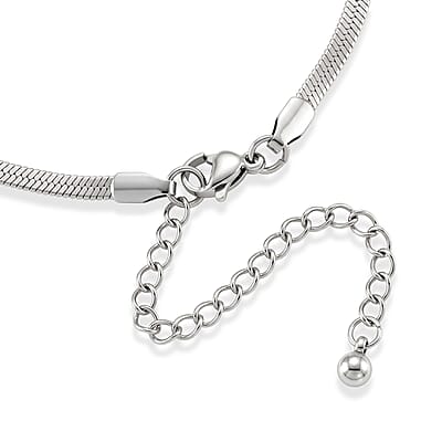 Blue Austrian Crystal Bracelet in Stainless Steel (7.5-9.5In)