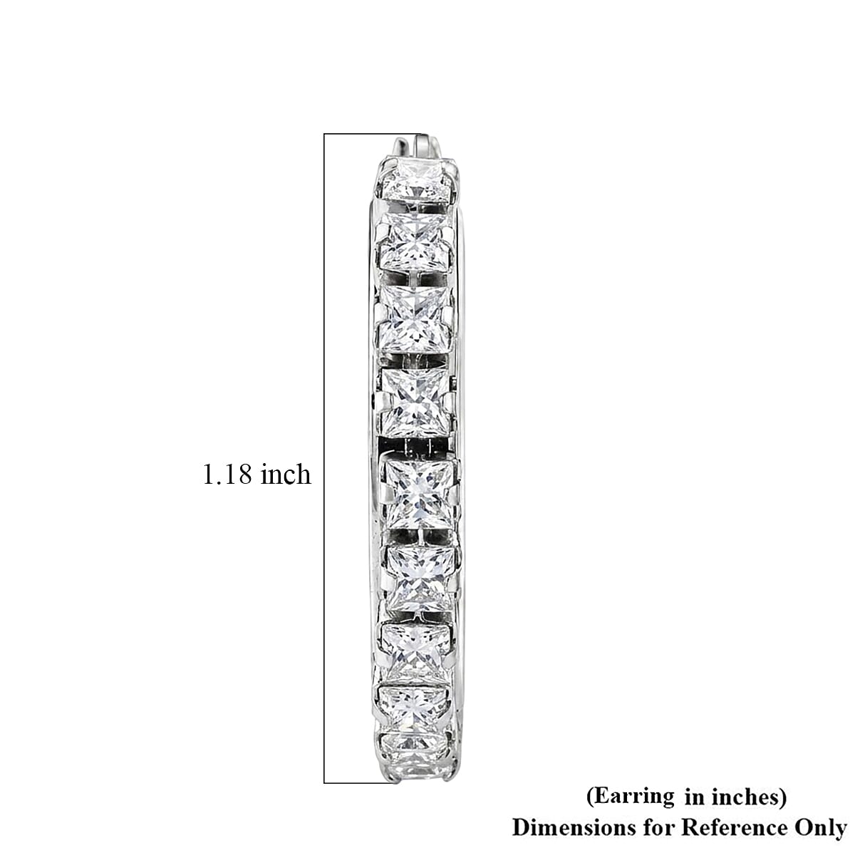 Austrian Crystal Hoop Earrings in Stainless Steel