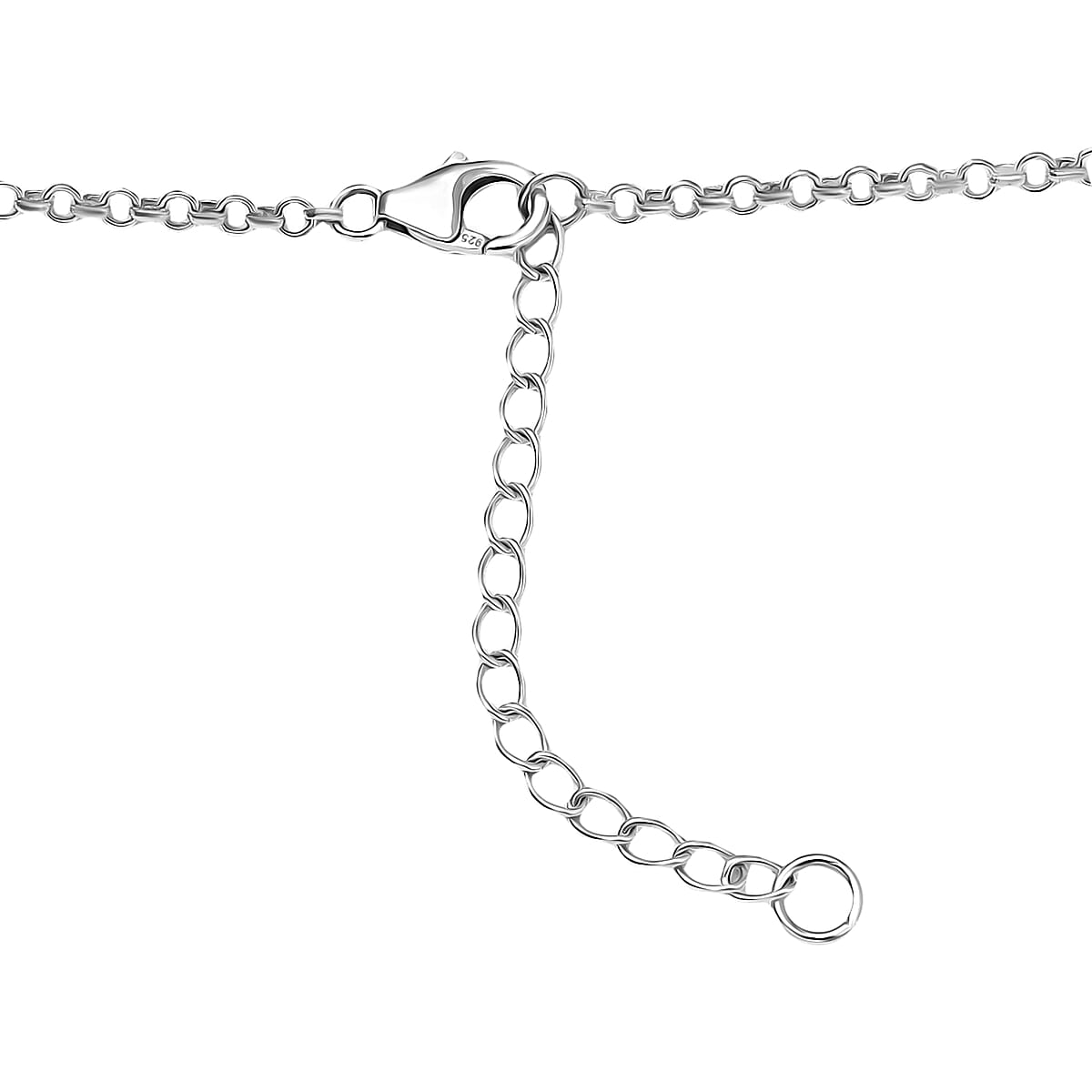 D'Joy Artisan Crafted Premium Blue Moon Turquoise and White Buffalo 15.30 ctw Neckalce in Sterling Silver 18-20 Inches  image number 4