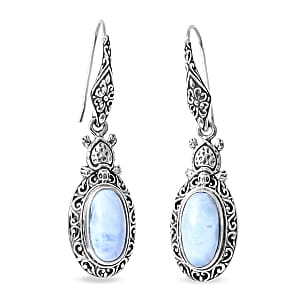 D'Joy Bali Legacy Larimar 8.90 ctw Turtle Earrings in Sterling Silver