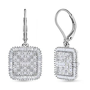 Luxuriant Lab Grown Diamond G-H SI 1.50 ctw Earrings in Rhodium Over Sterling Silver
