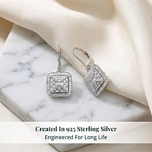 Luxuriant Lab Grown Diamond G-H SI 1.50 ctw Earrings in Rhodium Over Sterling Silver