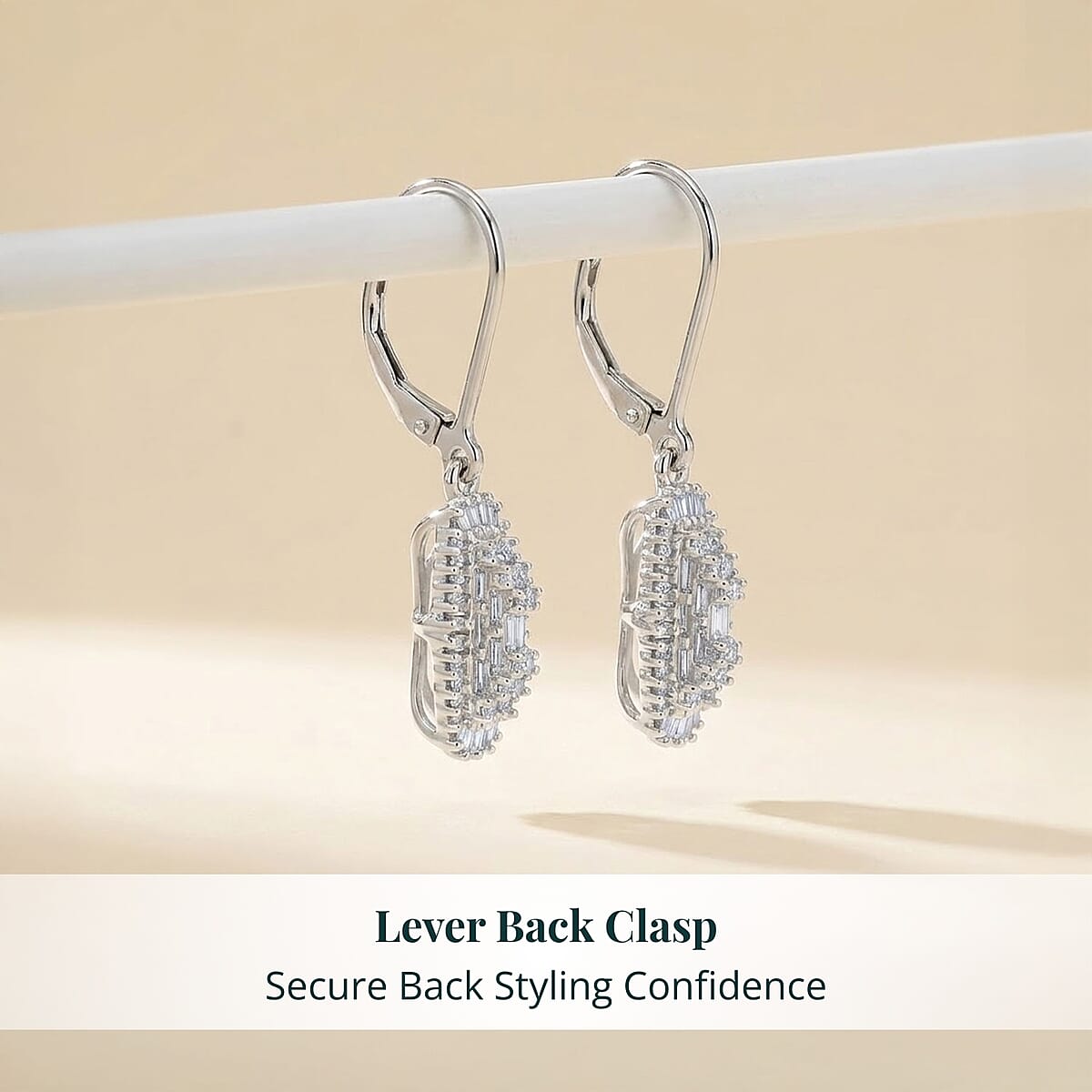 Luxuriant Lab Grown Diamond G-H SI 1.50 ctw Earrings in Rhodium Over Sterling Silver image number 5