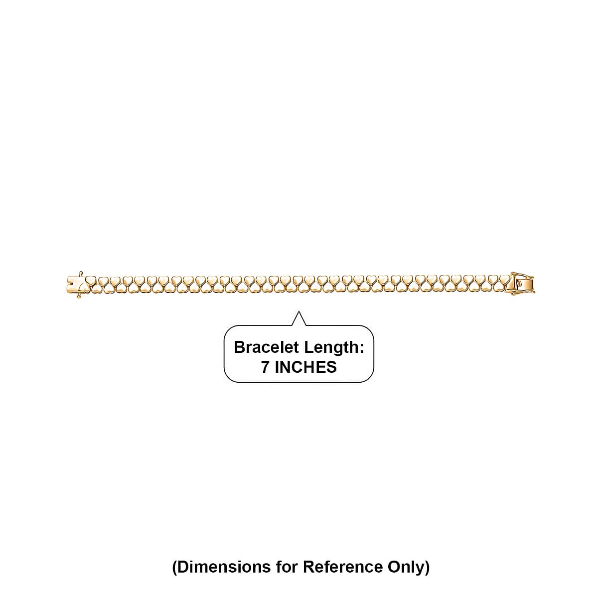 Luxoro 10K Yellow Gold Heart Bracelet (7.25 In) 10.75 Grams image number 4