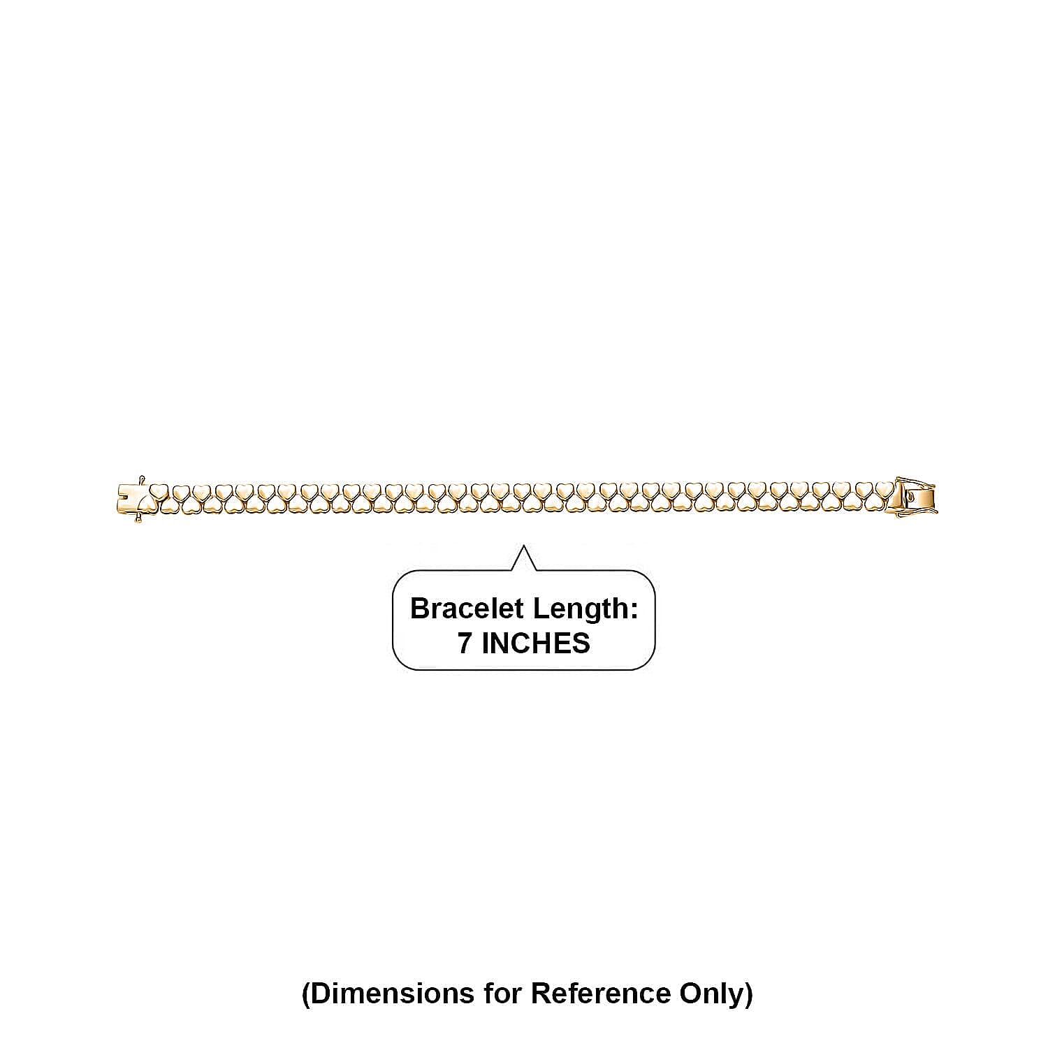 Luxoro 10K Yellow Gold Heart Bracelet (7.25 In) 10.75 Grams
