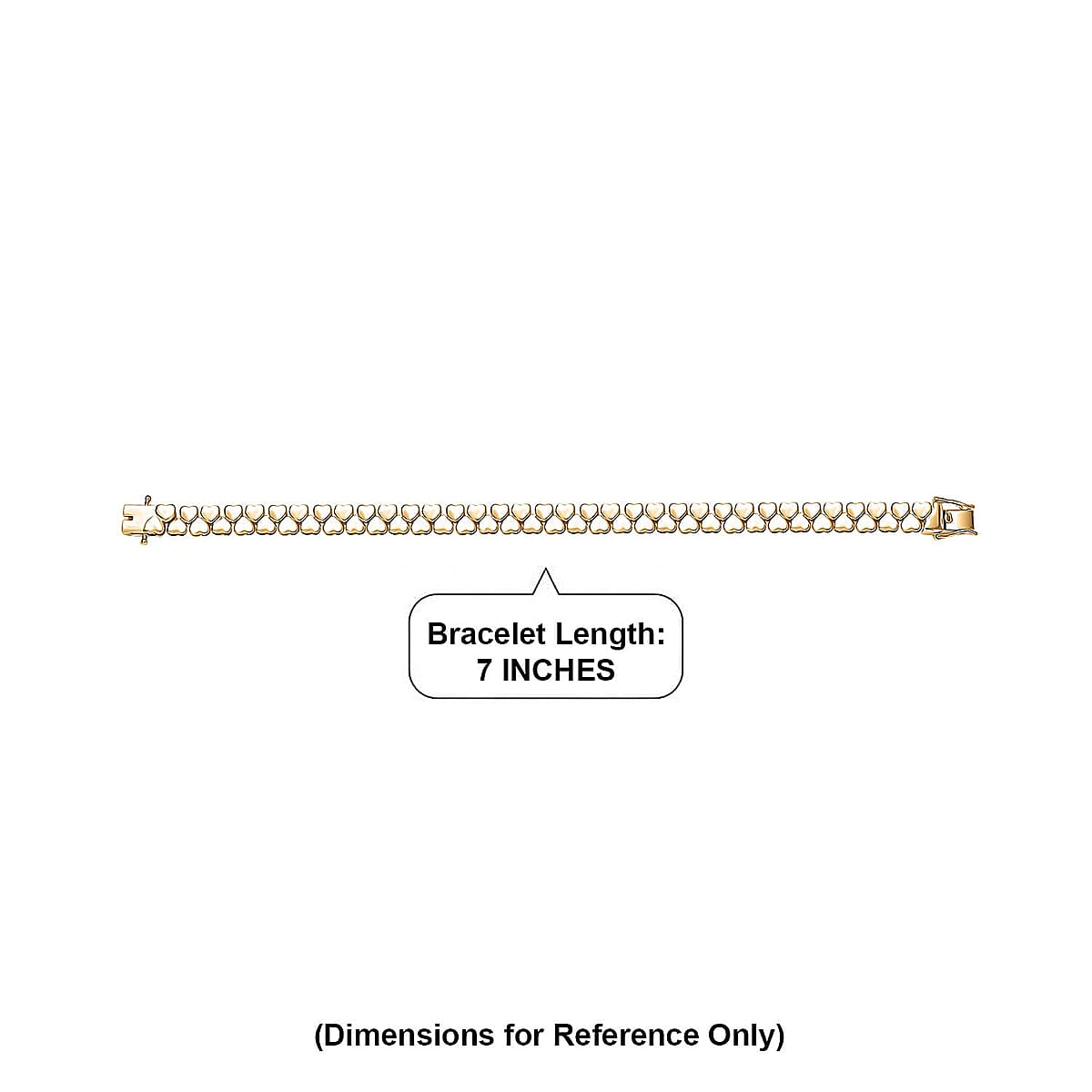 Luxoro 10K Yellow Gold Heart Bracelet (7.25 In) (10.75 g) image number 6