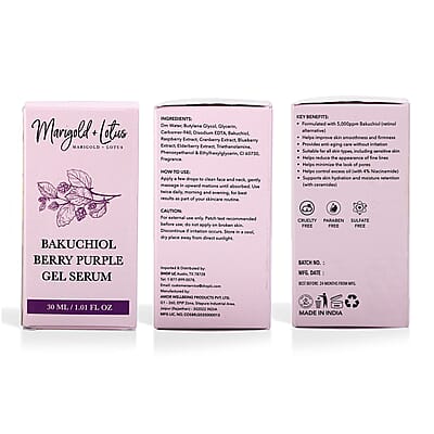 Marigold & Lotus Bakuchiol Berry Purple Gel Serum 1.01oz