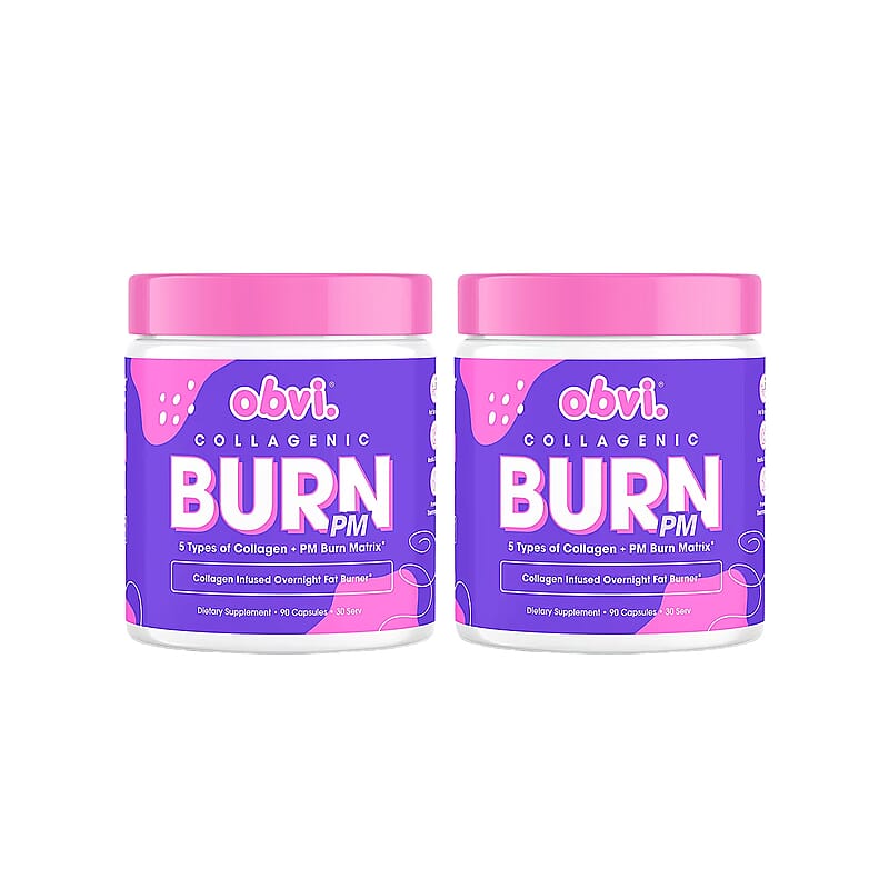 Obvi Collegenic Burn PM Overnight Fat Burner Dietary Supplement (90x2 Capsules, 60 Serv) Made in US