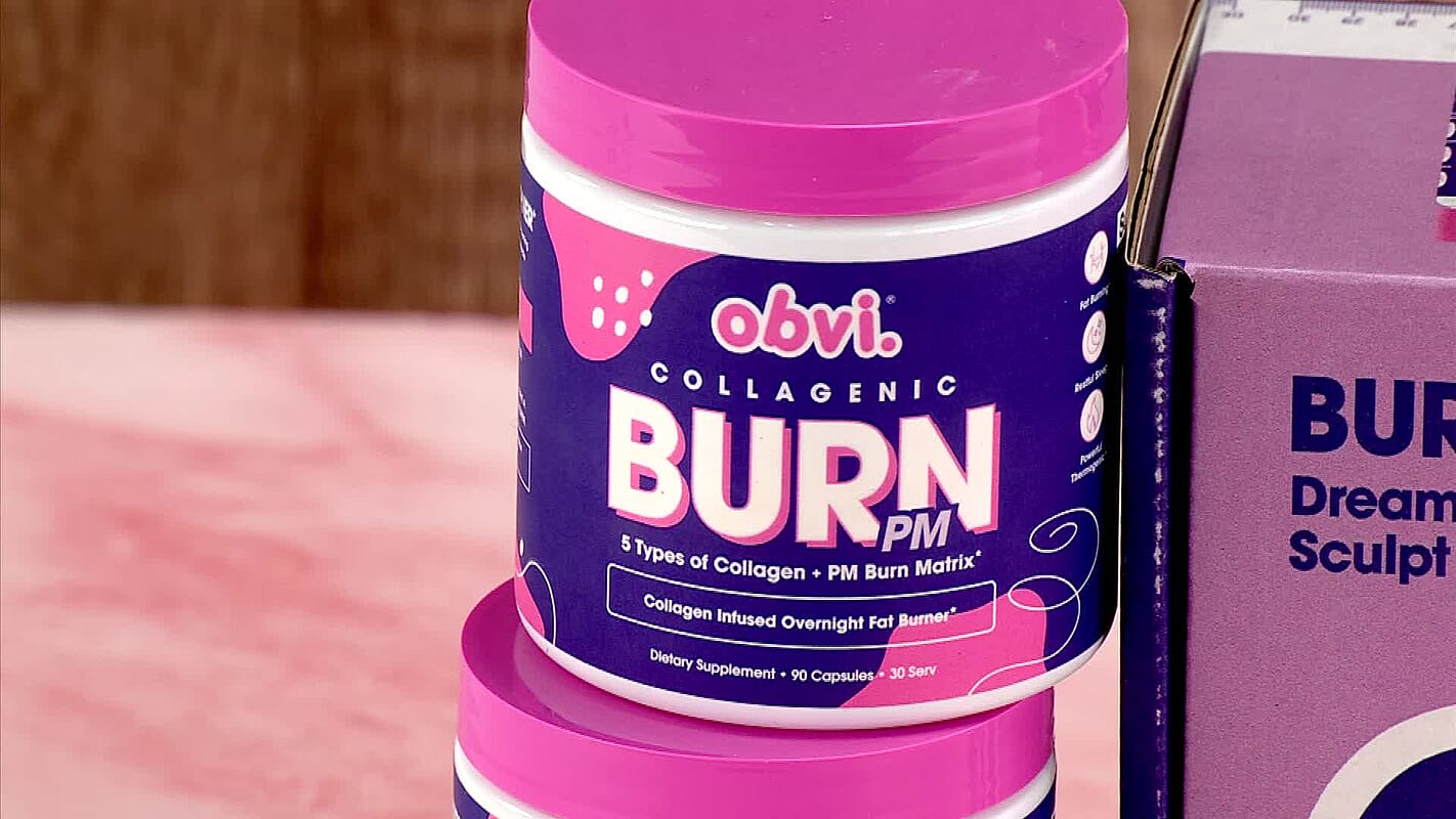 Obvi Collegenic Burn PM Overnight Fat Burner Dietary Supplement (90x2 Capsules, 60 Serv) Made in US