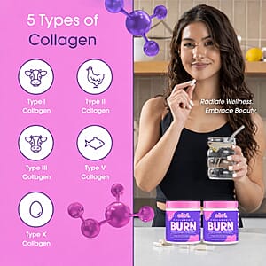 Obvi Collegenic Burn PM Overnight Fat Burner Dietary Supplement (90x2 Capsules, 60 Serv) Made in US