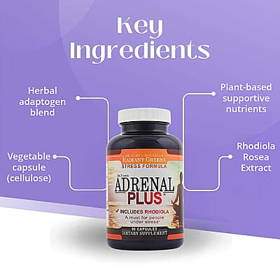 Dr. Tony Adrenal Plus (Stress & Mood Support) Dietary Supplement (90 Capsules)