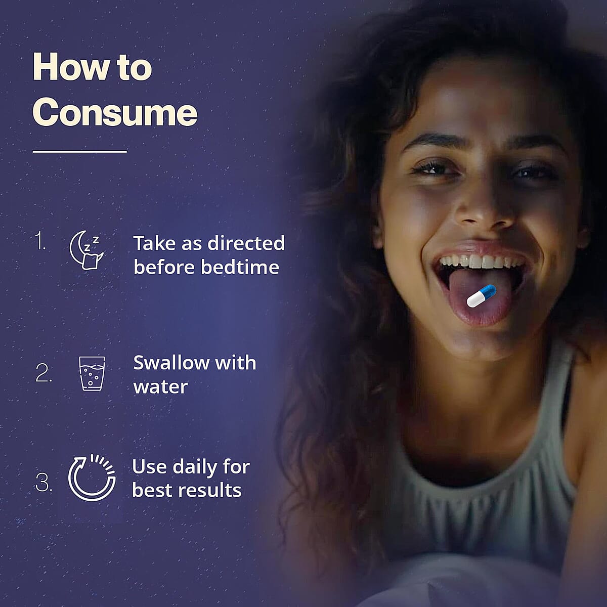 Dr. Tony Peaceful Sleep Plus (For Sleep, Stiff Muscles, & Tension) Dietary Supplement (90 Capsules) image number 4