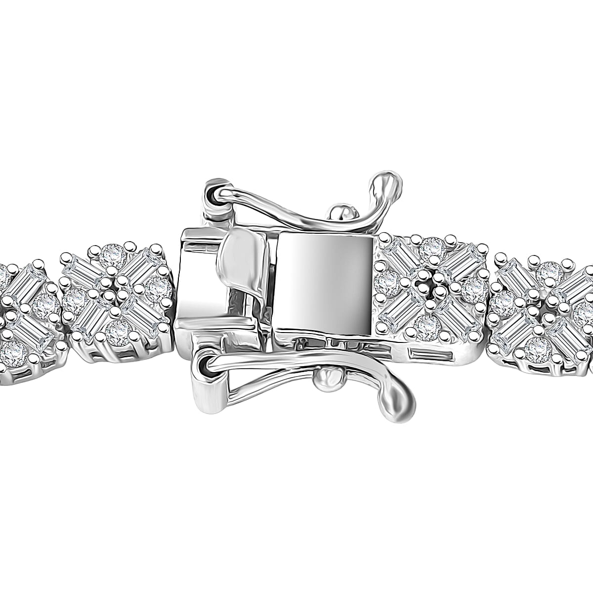 D'Joy Diamond 4.00 ctw Bracelet in Rhodium Over Sterling Silver (7.25 In) image number 3