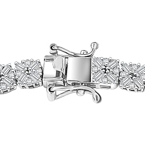 D'Joy Diamond 4.00 ctw Bracelet in Rhodium Over Sterling Silver (7.25 In)